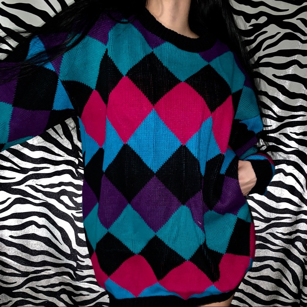 Geometric Vintage Knitted Sweater